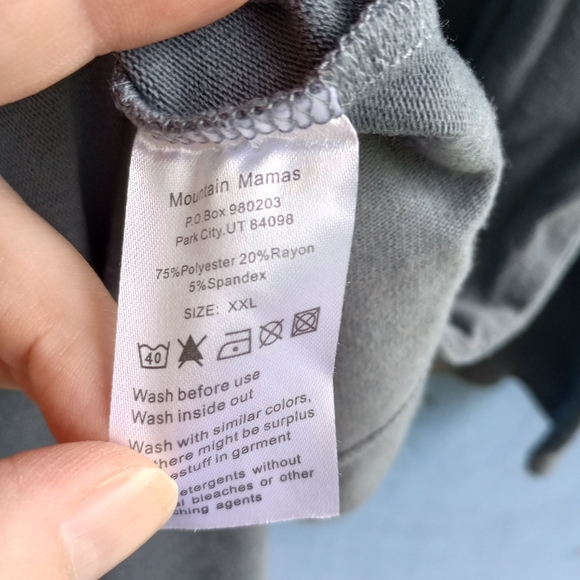 Mountain Mama Women's Plus Size XXL Gray 3/4 Sleeve Tunic - Picture 4 of 4